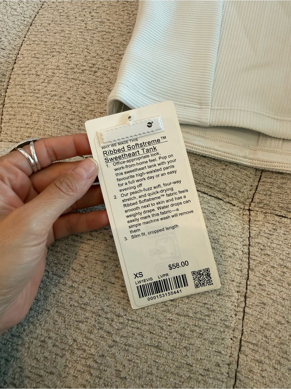 Lululemon Ribbed Softstreme Sweetheart Tank Top - Picture 4 of 5